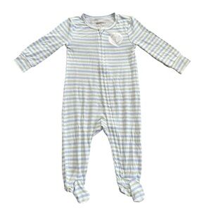 Huggies Baby Boy Neutral 6 Months Striped Onesie Blue White Green 💙💚🤍